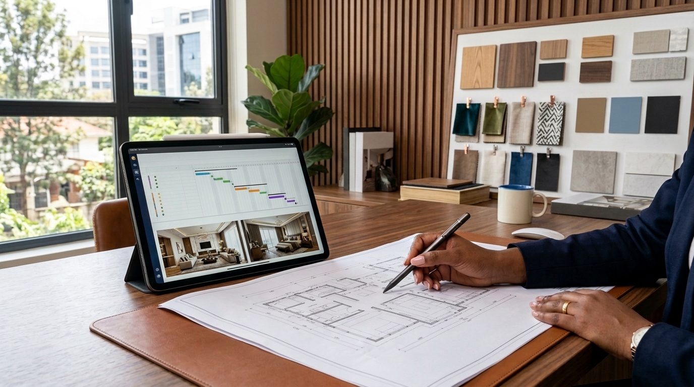 Interior project management and design coordination in Nairobi